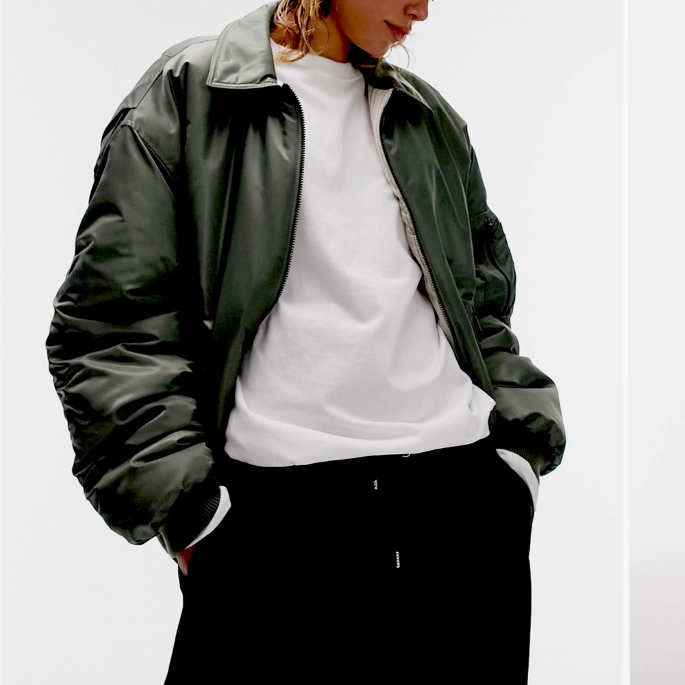 Topshop Oversized Reversible Bomber Jacket